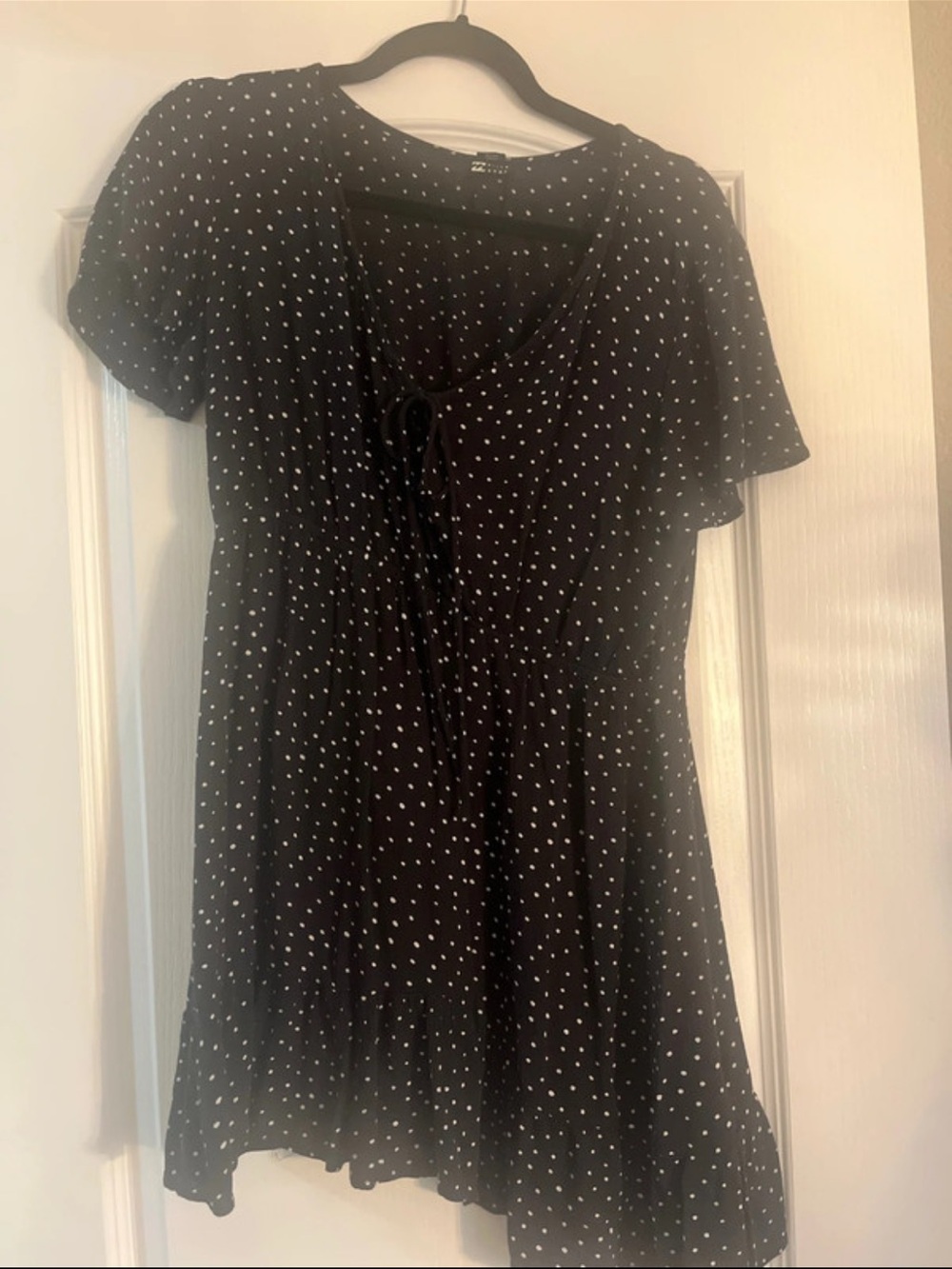 Billabong Navy Polka Dot Tie-Front Women’s Dress